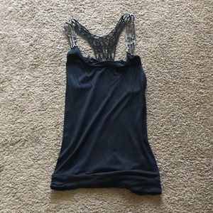 Beaded black tank ✨